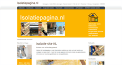 Desktop Screenshot of isolatiepagina.nl